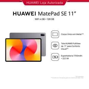 HUAWEI MatePad SE 11" Tablet, Design de Corpo Único em Metal, 7700 mAh + Superbateria de 22,5 W